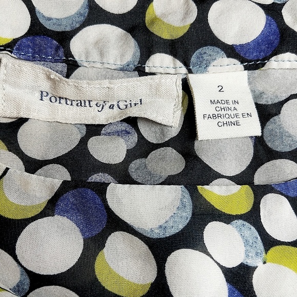 Anthropologie Portrait of a Girl pockadots blouse - Picture 3 of 7